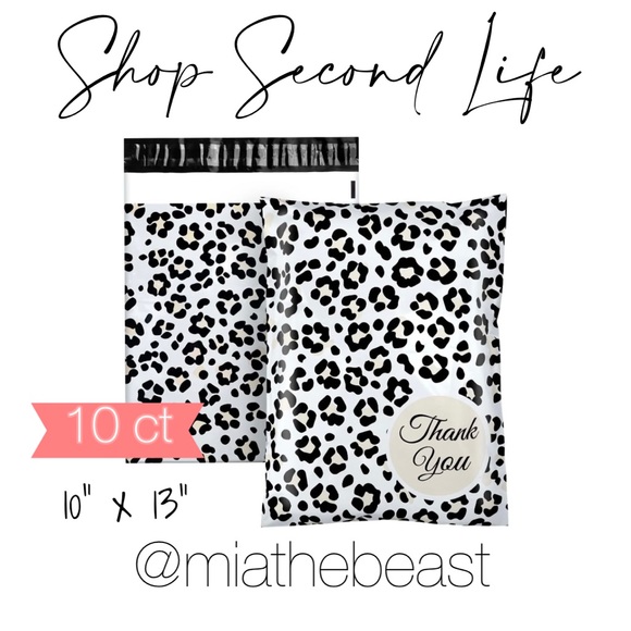 3/$20📦 10 Leopard Polymailers - 10 x 13” + 10 FREE stickers - Picture 1 of 3